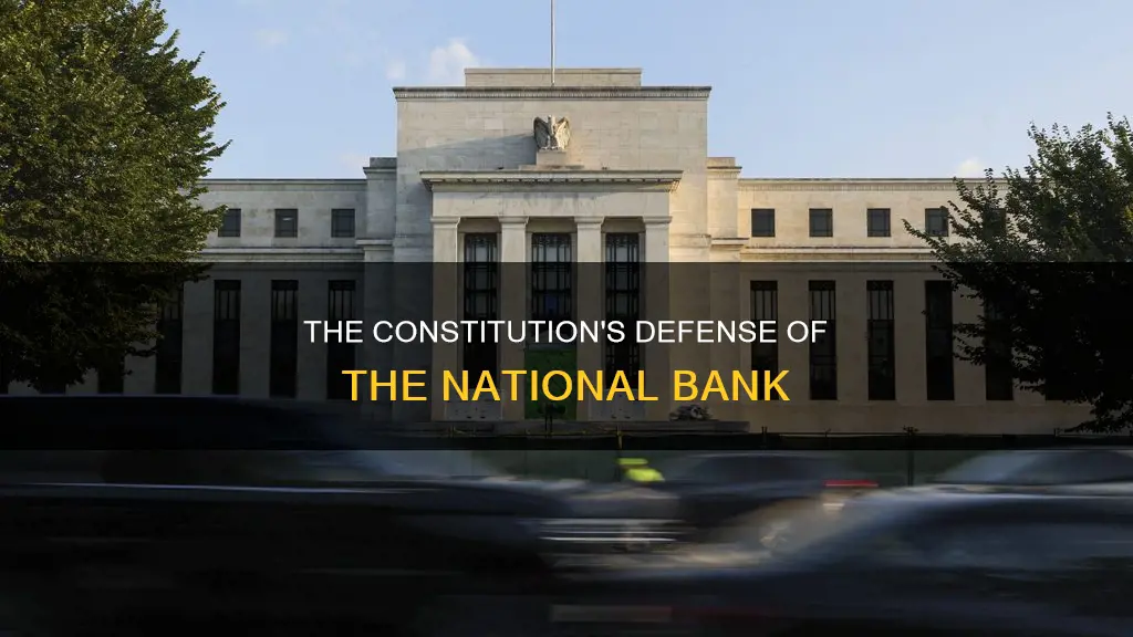 what part of the constitution defends the national bank