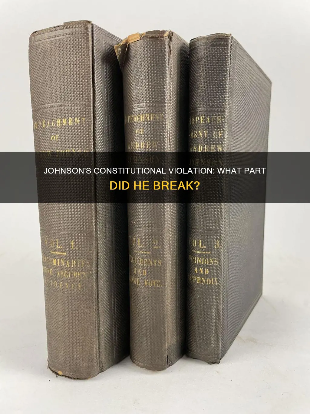 what part of the constitution did johnson break
