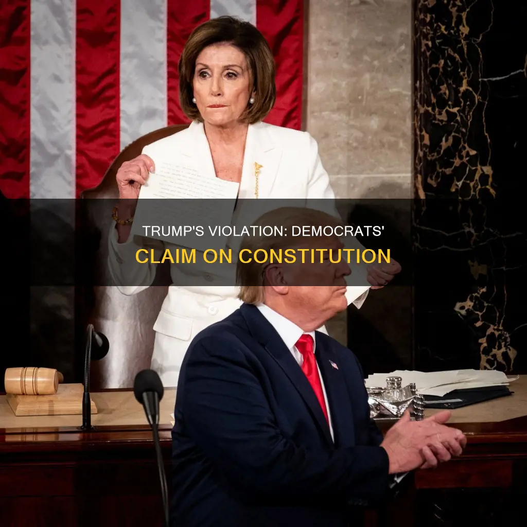 what part of the constitution do democrats claim trump violated