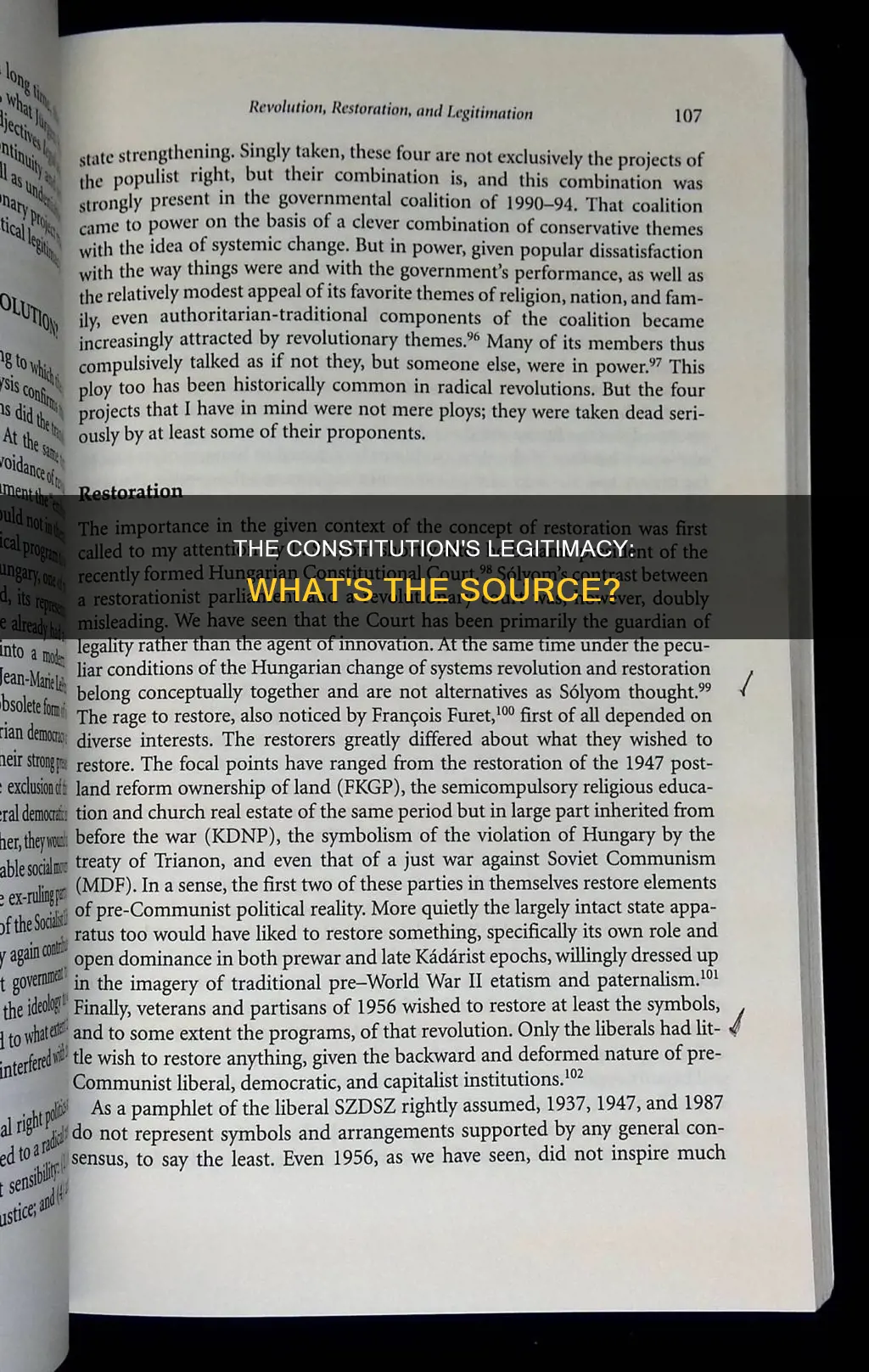 what part of the constitution establishes its legitimacy