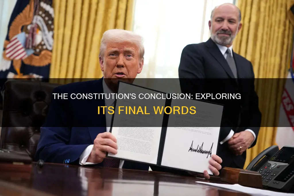 what part of the constitution is found at the end