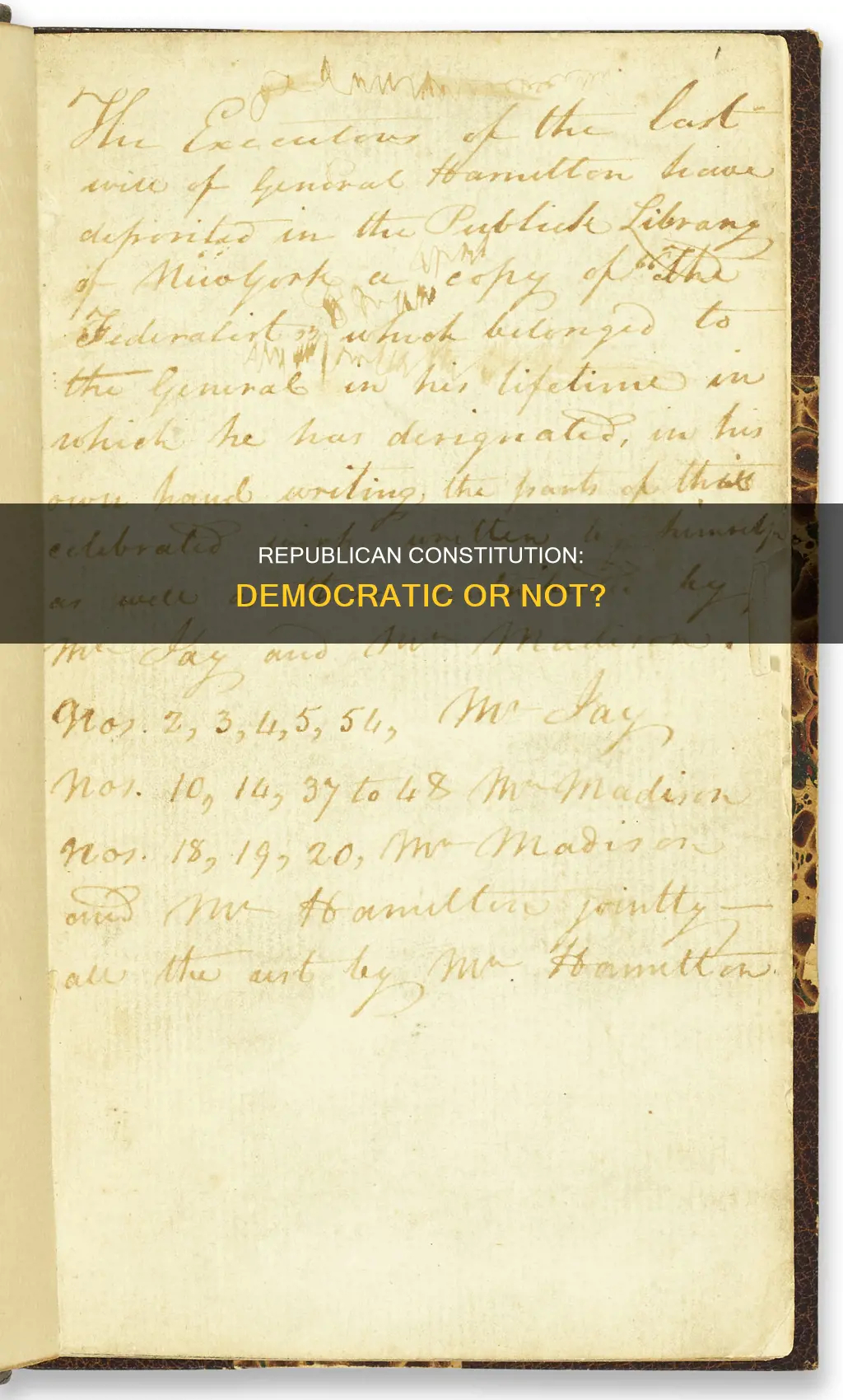 what part of the constitution is more republican than democratic