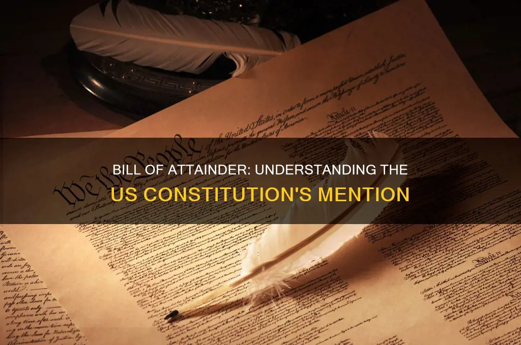 what part of the constitution mentions bill of attainder