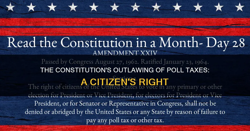 what part of the constitution outlaws poll taxes