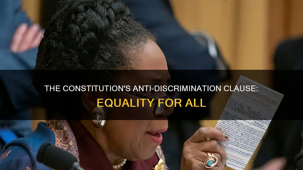 what part of the constitution prohibits discrimination