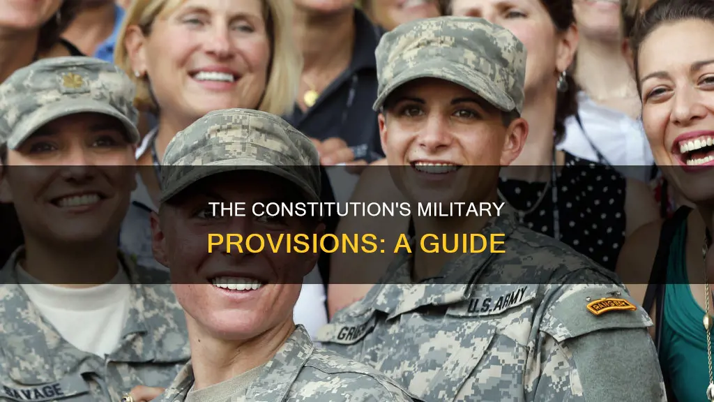 what parts of the constitution regard military