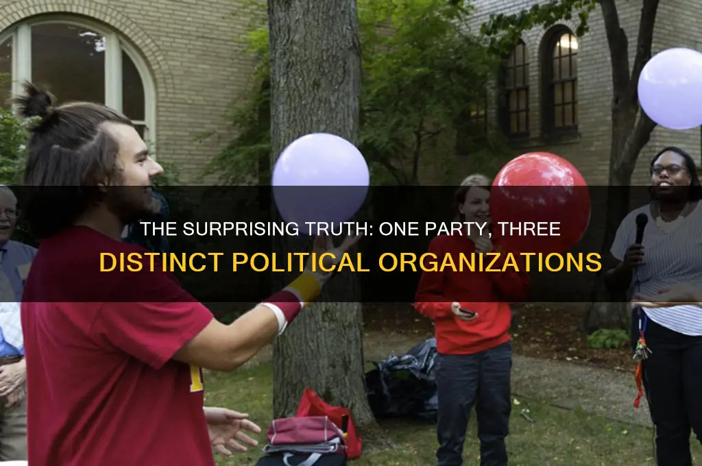 what party was actually three separate political organization