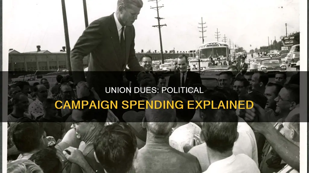 what percent of union dues go to political campaigns