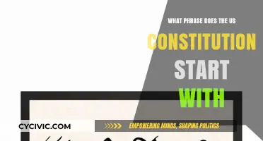 The US Constitution: A Powerful Opening Phrase