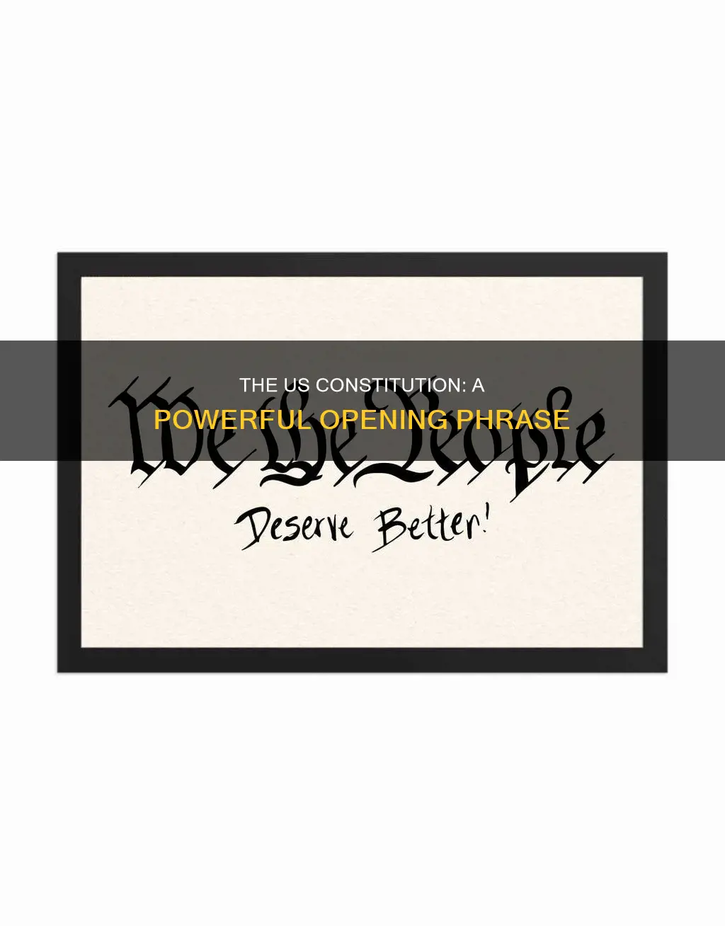 what phrase does the us constitution start with