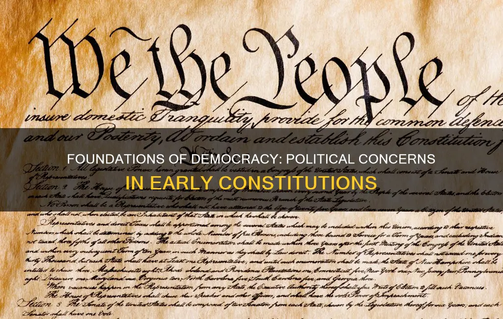what political concerns shaped the first constitutions