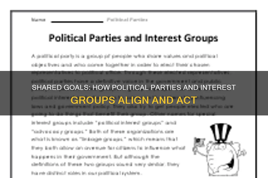 what political parties and interest groups have in common