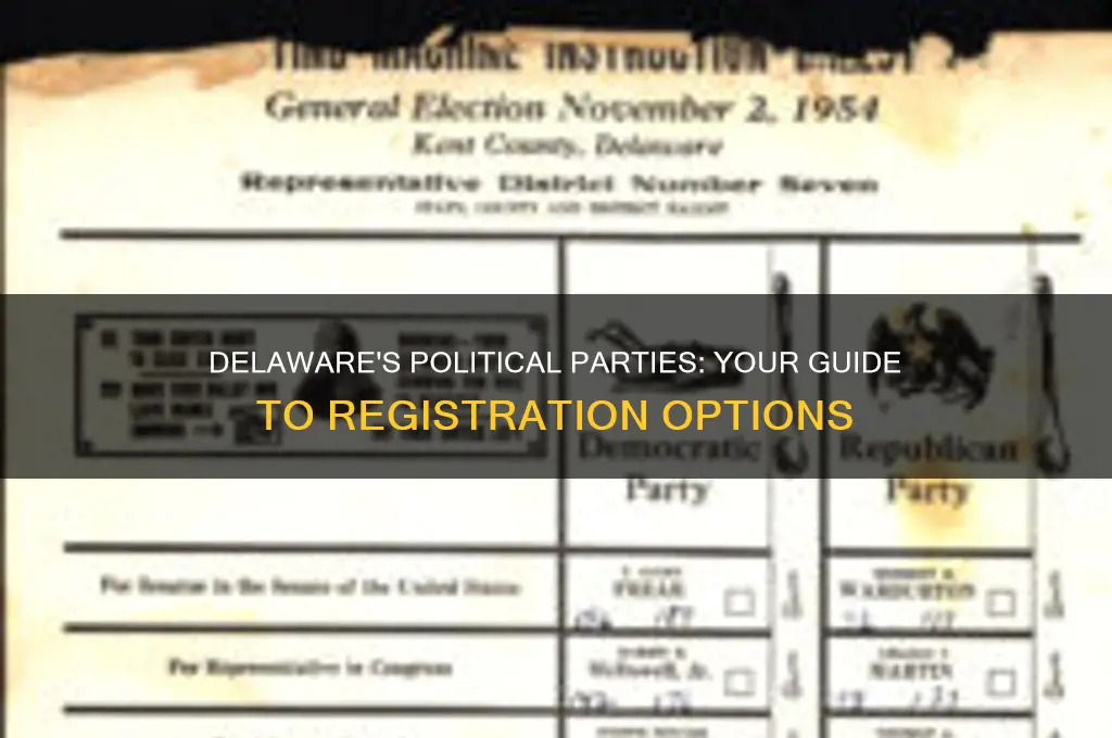 what political parties can you register for in delaware