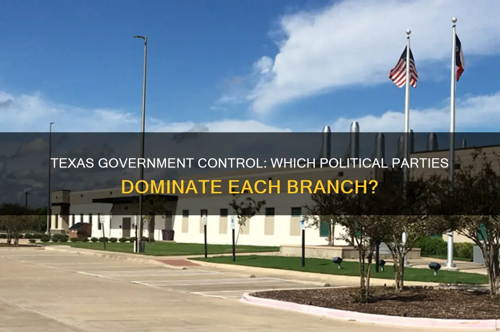 what political parties control the texas branches of government