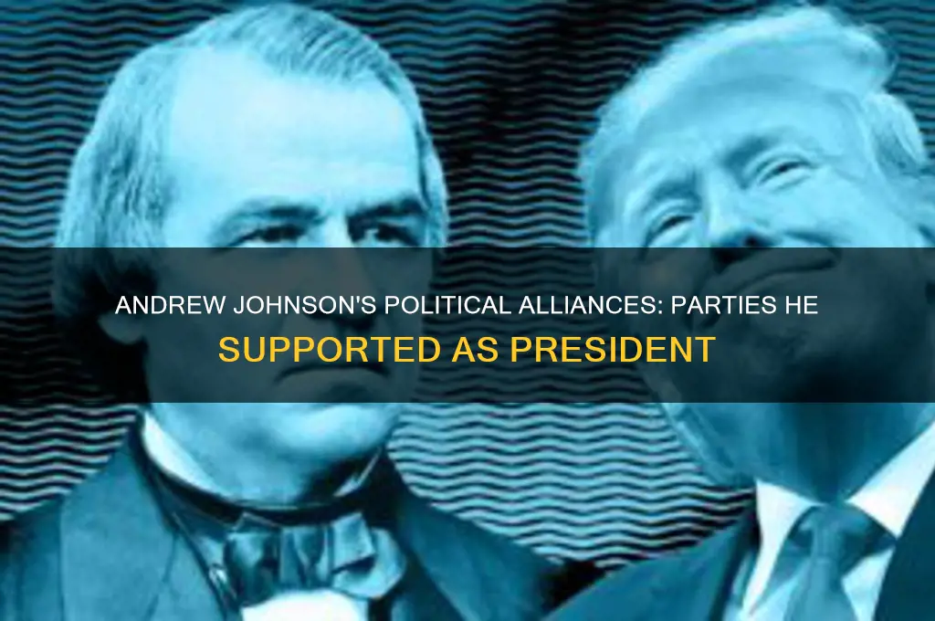 what political parties did president andrew johnson agree with