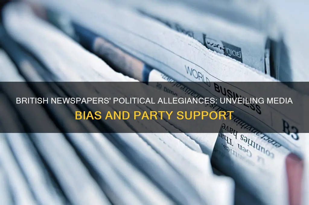 what political parties do british newspapers support