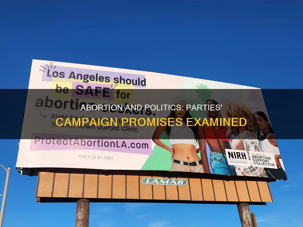 what political parties mentioned abortion in their campaign