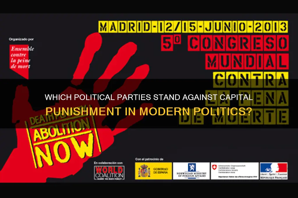 what political parties oppose the death penalty