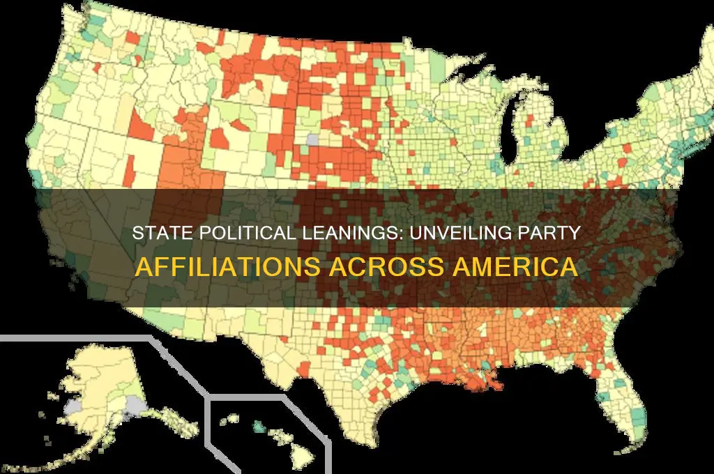 what political party affliliation does each state lean towards