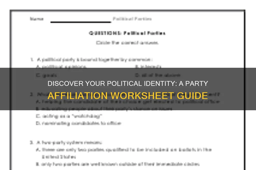 what political party am i worksheet
