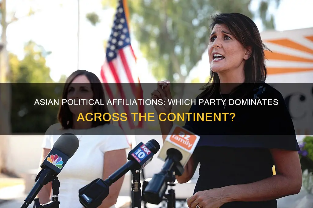 what political party are people from asia most affiliated with