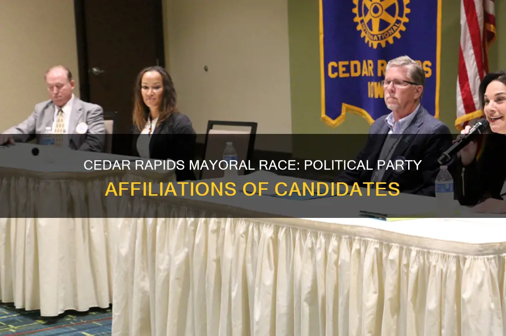 what political party are the mayoral candidates for cedar rapids