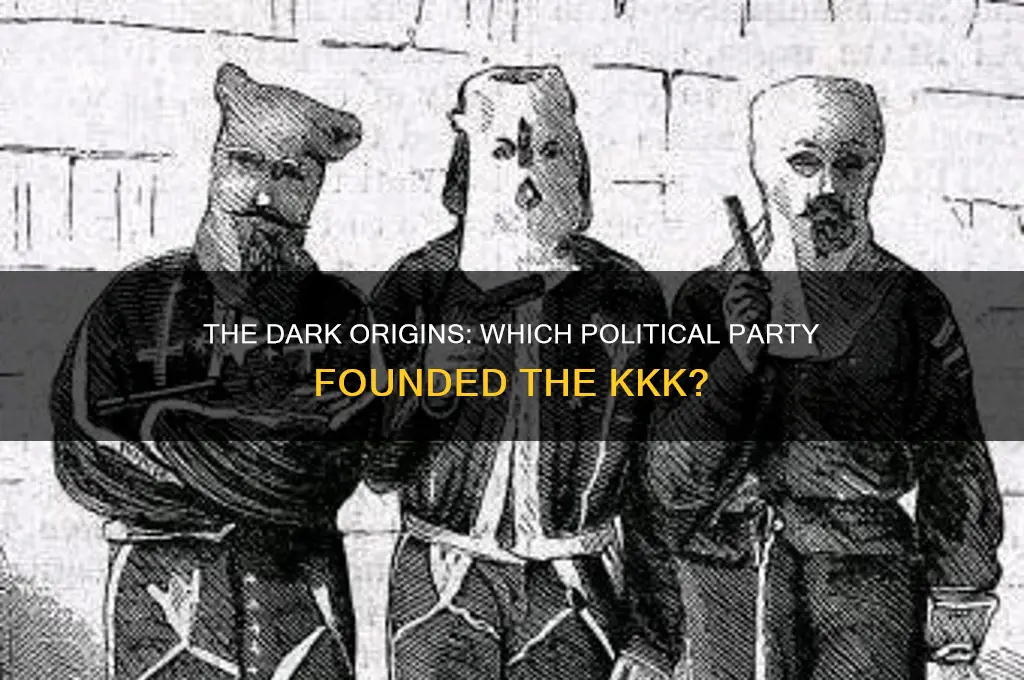 what political party began the kkk