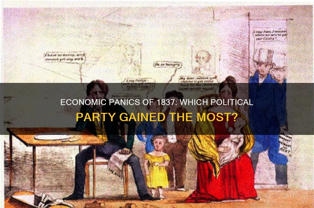 what political party benefitted from teh economic panics of 18337
