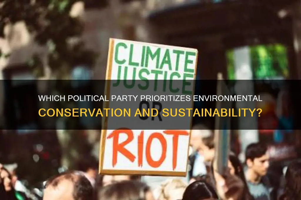 what political party cares about the environment