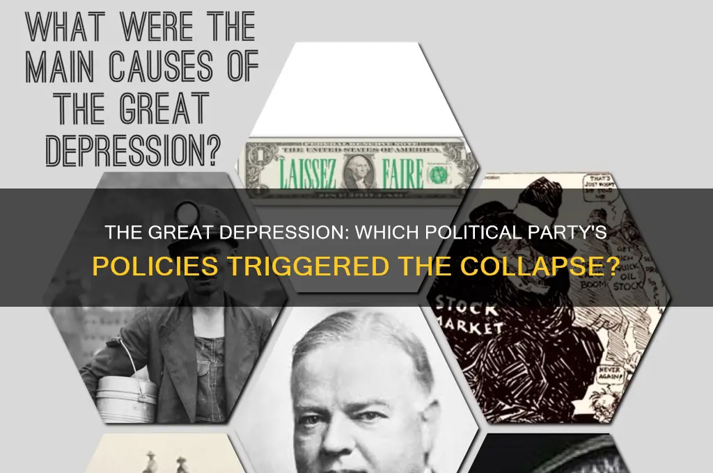 what political party caused the great depression