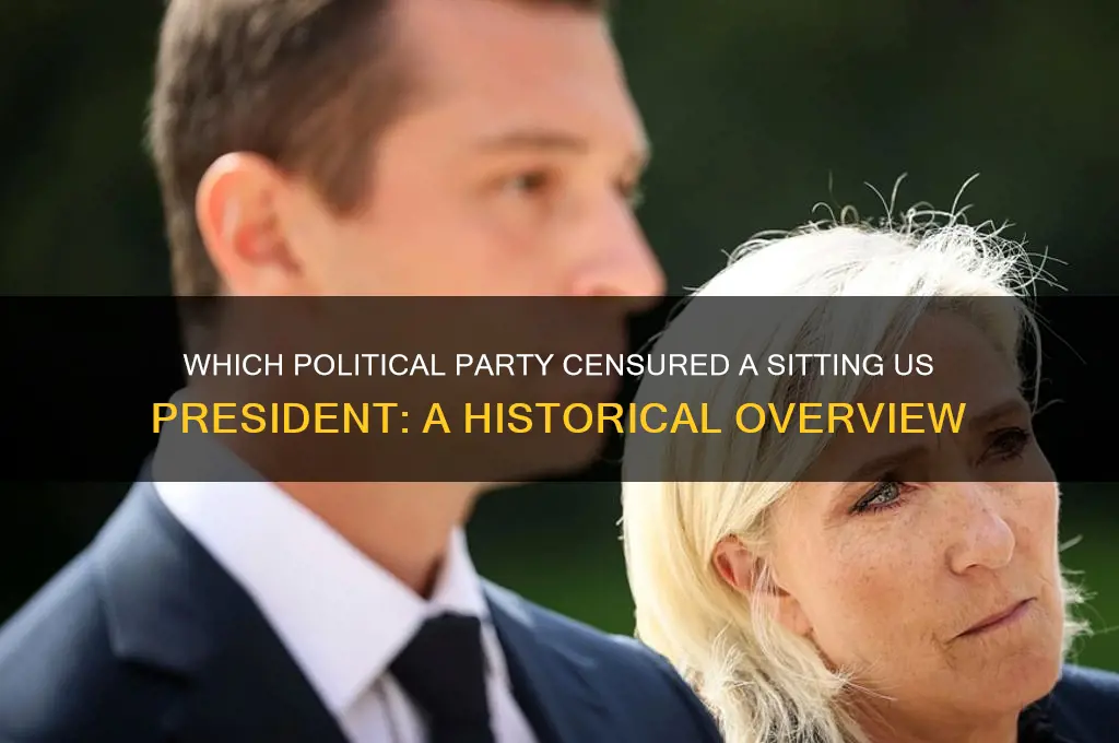 what political party censured us president