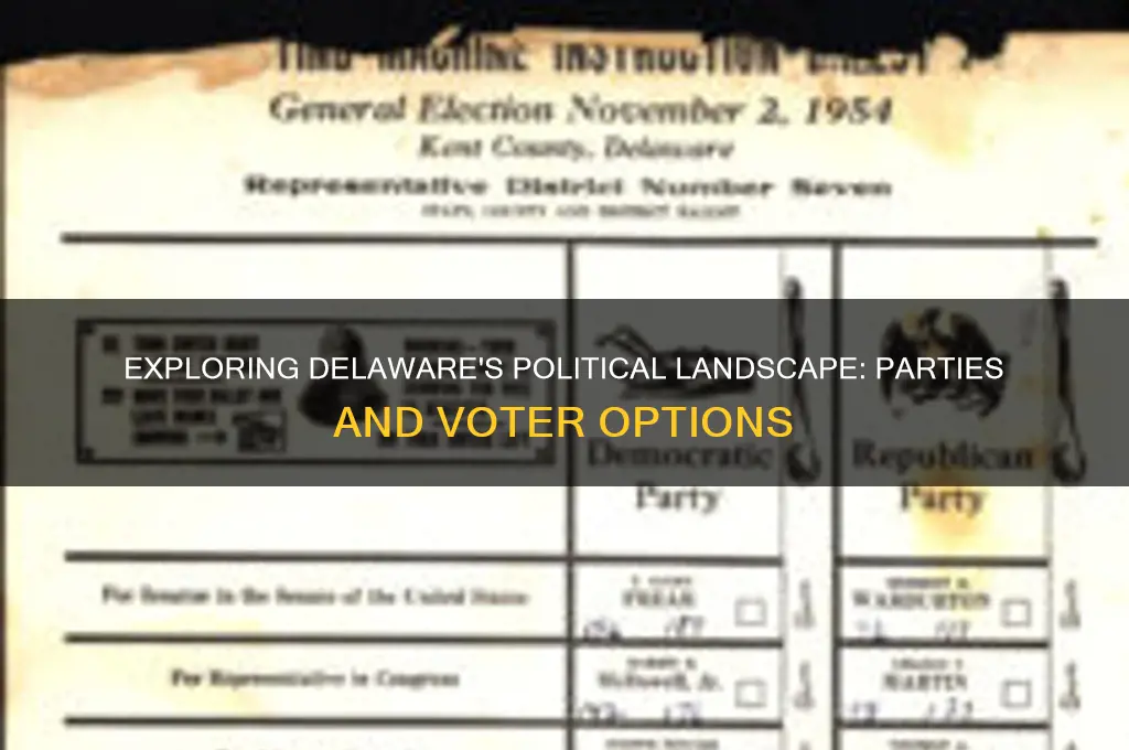 what political party choices are available in delaware