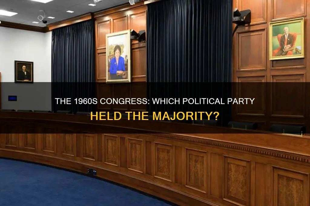 what political party control congress during 1960s