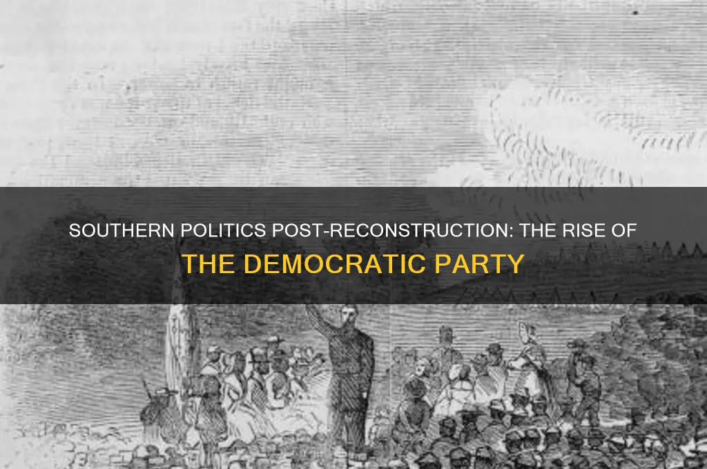 what political party controlled the south after reconstruction