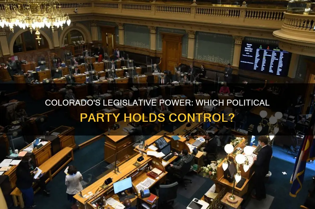 what political party controls legislature in colorado