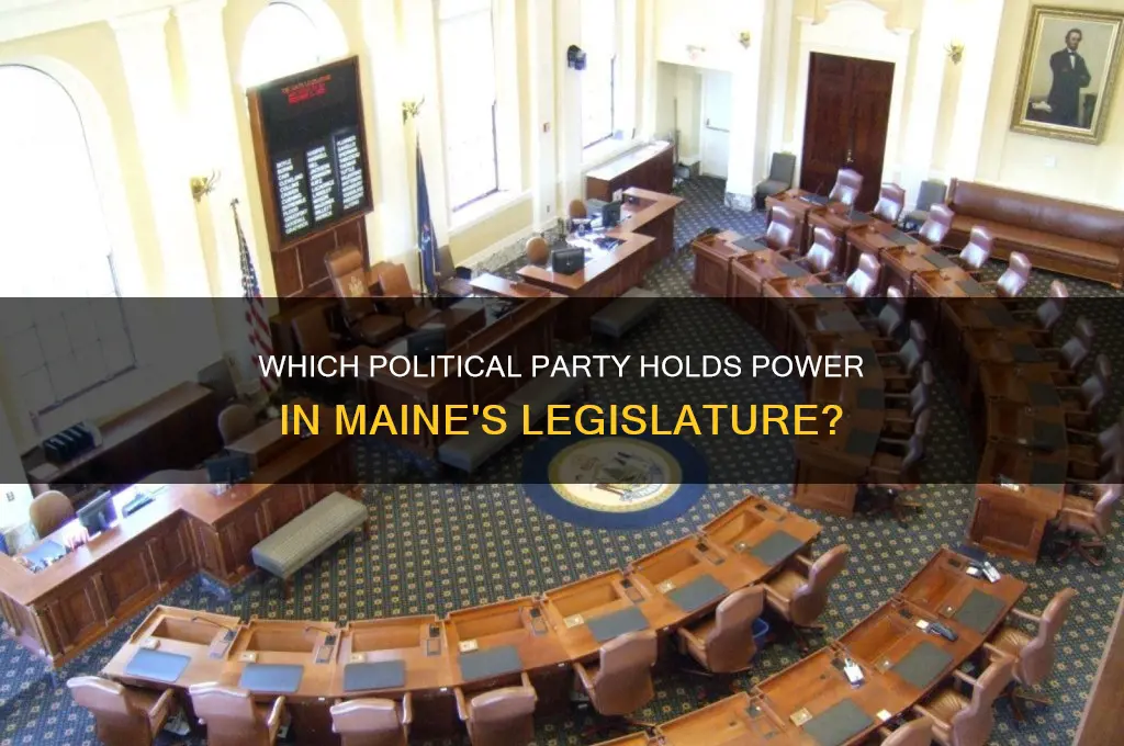 what political party controls maine legislature