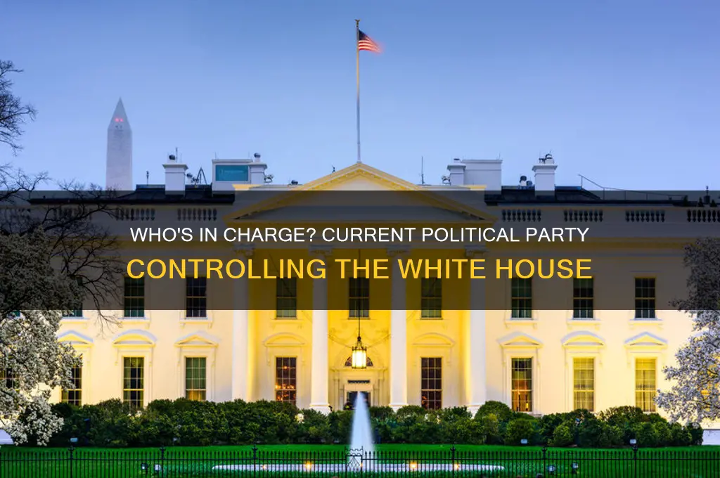 what political party controls the white house currently