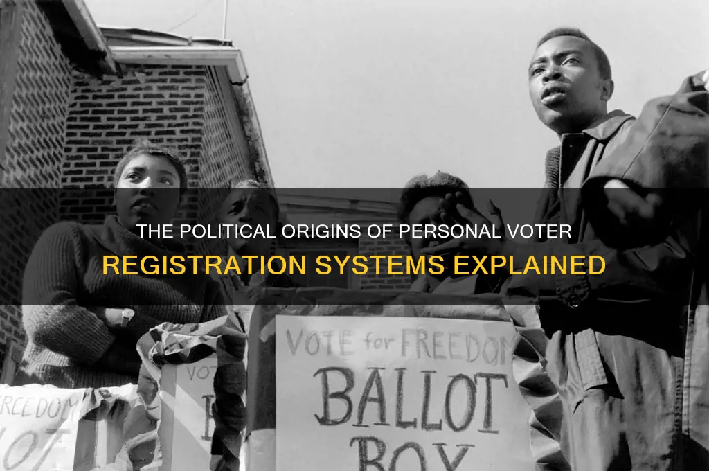 what political party created personal registrations