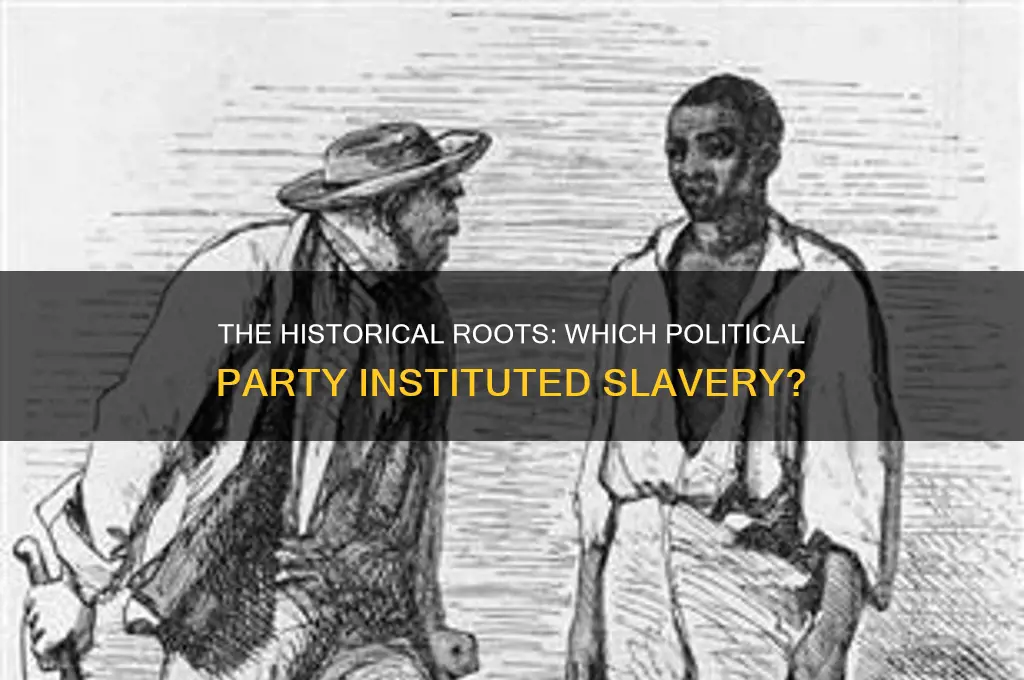 what political party created slavery