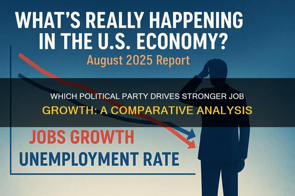 what political party creates more job growth
