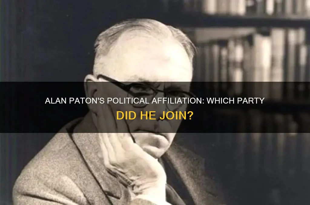 what political party did alan paton join
