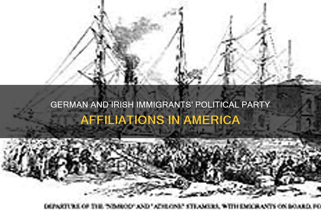 what political party did german and irish immigrants join