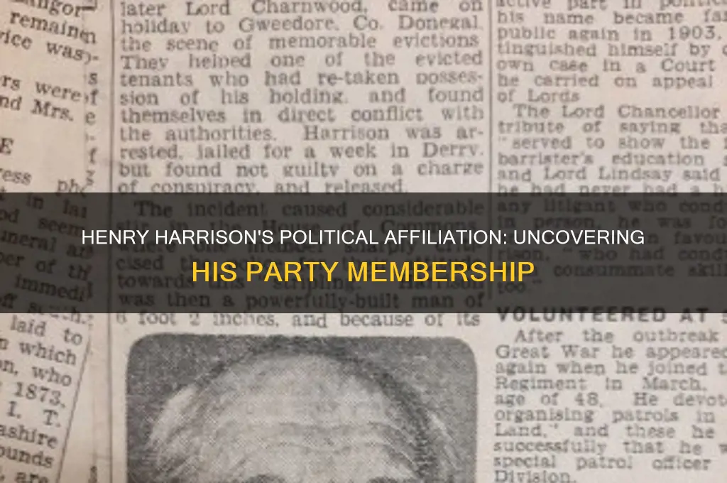 what political party did henry harrison belong to
