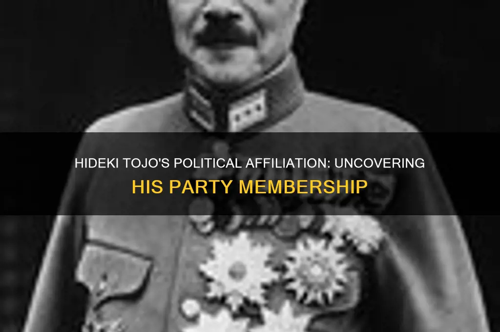 what political party did hideki tojo belong to