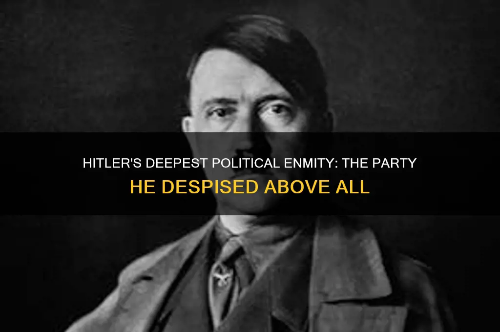 what political party did hitler hate most