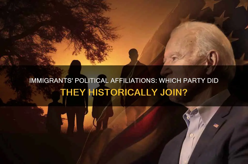 what political party did immigrants tend to join