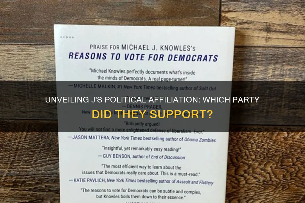 what political party did j