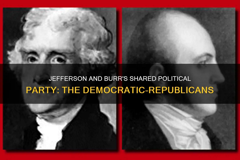 what political party did jefferson and burr belong t