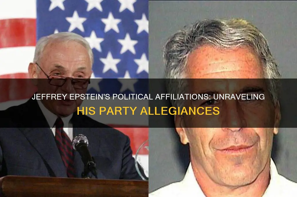 what political party did jeffrey epstein belong to