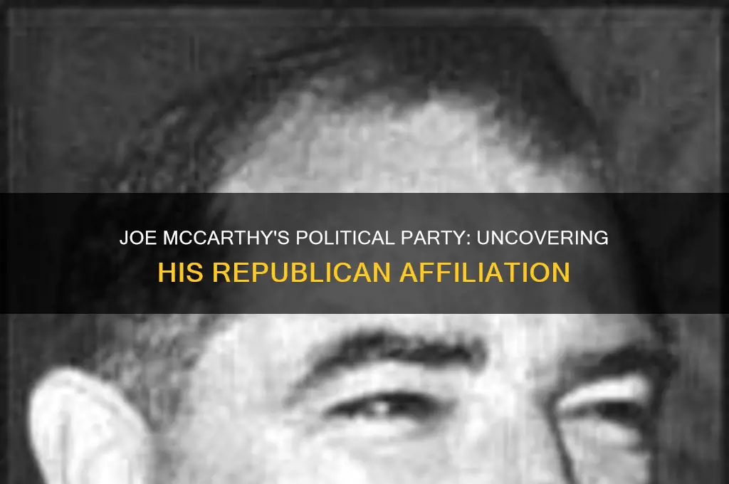 what political party did joe mccarthy belong to